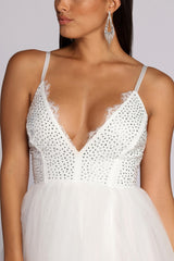 Graciela Heat Stone Tulle Gown