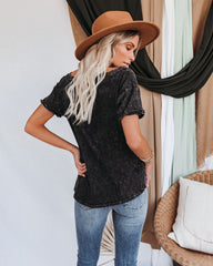 Grant Cotton Mineral Wash Tee - Charcoal