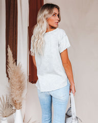 Grant Cotton Mineral Wash Tee - Slate Blue