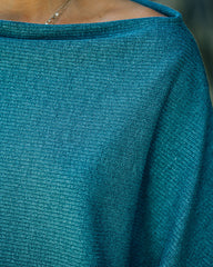 Grateful Dolman Knit Top - Dusty Teal