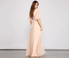Greta Formal High Slit Chiffon Dress