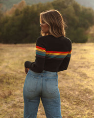 Growing Pains Ribbed Knit Top - Black