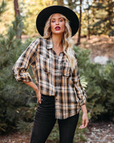 Hadid Plaid Button Down Top