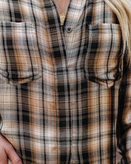 Hadid Plaid Button Down Top