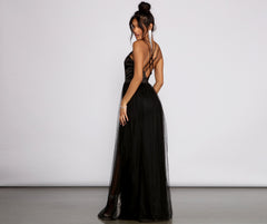 Haisley Formal Tulle And Satin Dress