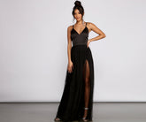 Haisley Formal Tulle And Satin Dress