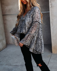 Hancock Paisley Bell Sleeve Blouse
