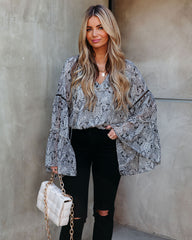 Hancock Paisley Bell Sleeve Blouse