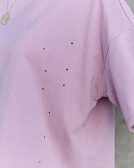 Her Cotton Cropped Tee - Dark Mauve