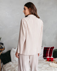 Hey Honey Plisse Button Down Top - Beige