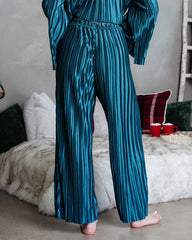 Hey Honey Plisse Pants - Teal