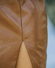 Hickory Faux Leather Mini Skirt