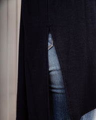 Holiday Weekend Cotton Long Sleeve Tunic - Navy