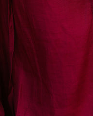 Hollis Satin Smocked Ruffle Blouse - Wine