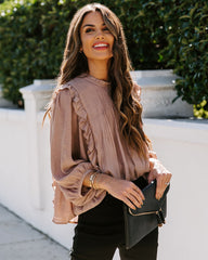 Honeymoon Phase Pleated Ruffle Blouse