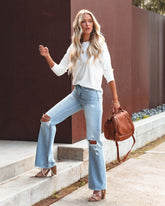 Horizon Long Sleeve Knit Top - White