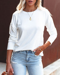 Horizon Long Sleeve Knit Top - White