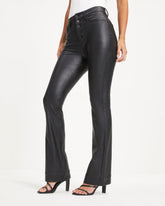Howard High Rise Faux Leather Flare Pants