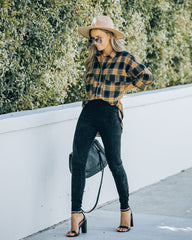 Hudson High Rise Faux Suede Legging - Black