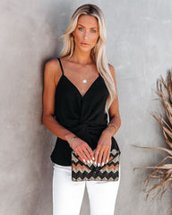 I'M Yours Twist Tank - Black
