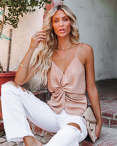 I'm Yours Twist Tank - Ginger