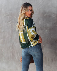 Idra Printed Satin Blouse