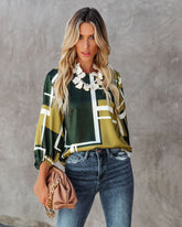 Idra Printed Satin Blouse