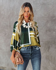 Idra Printed Satin Blouse