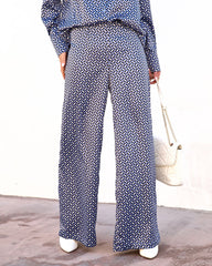Imelda Satin Print Wide Leg Pants