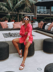 Infinity Cotton Pocketed Shorts - Fuchsia