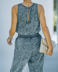 Interval Cotton Blend Acid Wash Crop Top