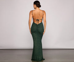 Irene Formal Backless Glitter Mermaid Dress