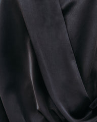 Isn't She Lovely Satin Drape Blouse - Black