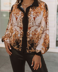 Ivanka Printed Button Down Blouse