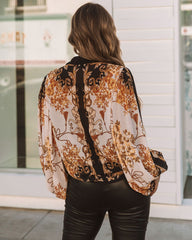 Ivanka Printed Button Down Blouse