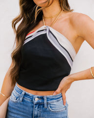 Iyla Striped Satin Versatile Scarf