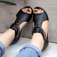 Casual Cool Chain Wedge Heel Sandals