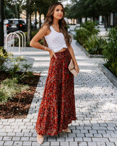 James Printed Tassel Tie Maxi Skirt