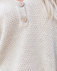 Janelle Cotton Blend Relaxed Henley Top
