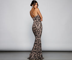 Jasmine One-Shoulder Sequin Mermaid Dress