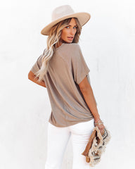 Jaxon Cotton Blend Unfinished Tee - Taupe