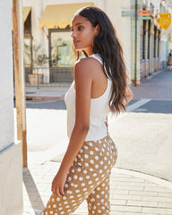 Jaya Cotton Ribbed Racerback Tank - White