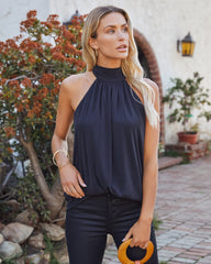 Jeezy Modal Blend Halter Tank - Faded Black