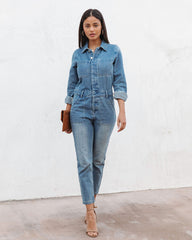 Jenny Pocketed Denim Jumpsuit