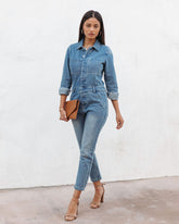 Jenny Pocketed Denim Jumpsuit