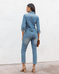 Jenny Pocketed Denim Jumpsuit