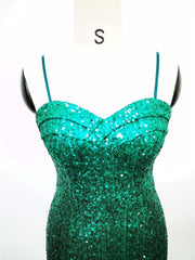 Jerry sling-mesh fishtail dress