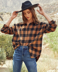 Jessamine Checkered Button Down Top