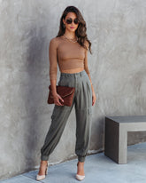 Jillian Tencel Cargo Joggers - Olive
