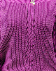 Johanna Cotton Off The Shoulder Sweater - Orchid